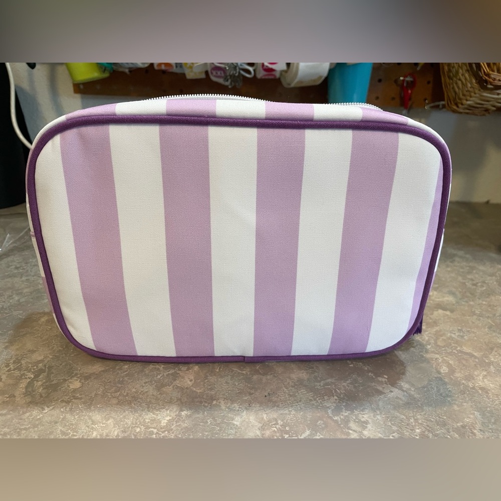 Striped Cosmetic Travel Bag